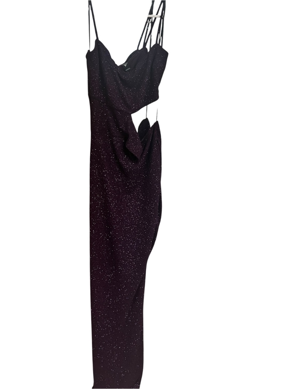 Windsor Deep Purple Sparkle Strappy Maxi Dress - Picture 2 of 4